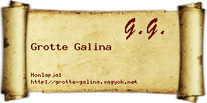 Grotte Galina névjegykártya